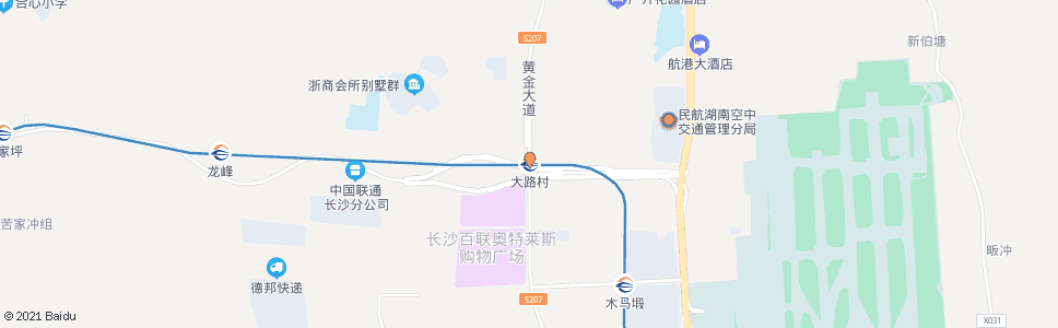 长沙大路村_公交站地图_长沙公交_妙搜公交查询2024