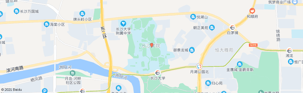 长沙工程兵学院_公交站地图_长沙公交_妙搜公交查询2024