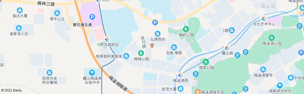 长沙听雨路沐风路口_公交站地图_长沙公交_妙搜公交查询2024