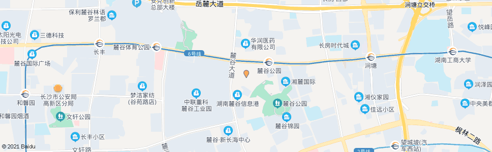 长沙高新区管委会(谷园路)_公交站地图_长沙公交_妙搜公交查询2024