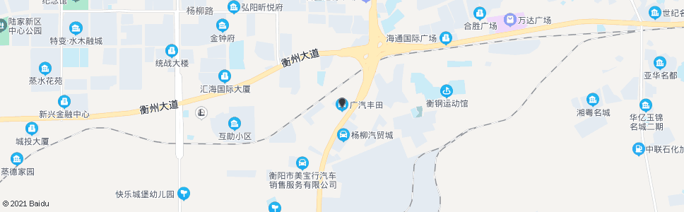 衡阳广汽丰田晨峰杨柳店_公交站地图_衡阳公交_妙搜公交查询2025