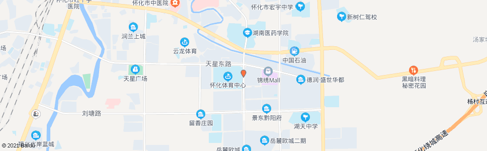 怀化半岛洲际酒店_公交站地图_怀化公交_妙搜公交查询2024