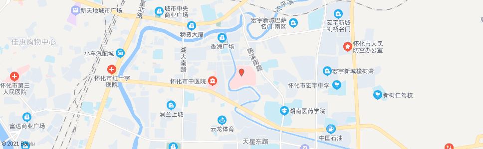 怀化市一医院后门_公交站地图_怀化公交_妙搜公交查询2025