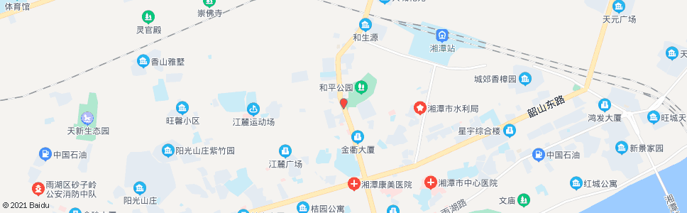 湘潭和平公园南(建设银行)_公交站地图_湘潭公交_妙搜公交查询2024