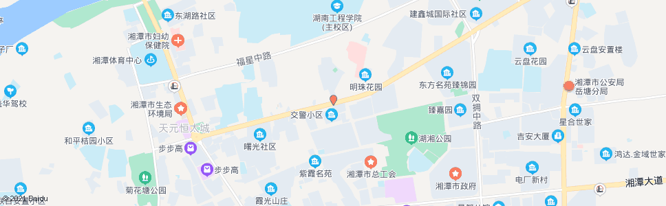 湘潭盘龙山庄(交警支队)_公交站地图_湘潭公交_妙搜公交查询2025