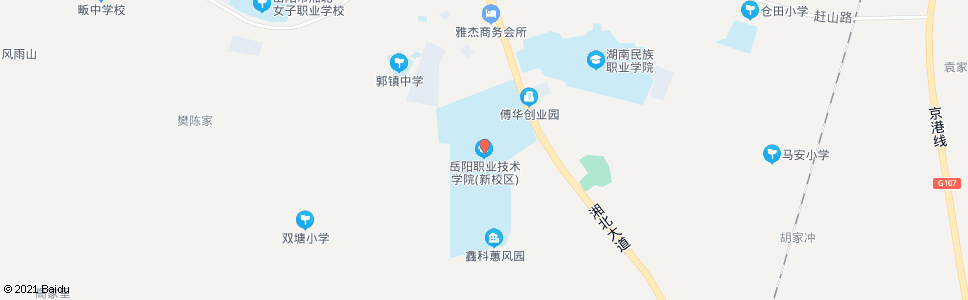 岳阳职业学院_公交站地图_岳阳公交_妙搜公交查询2024