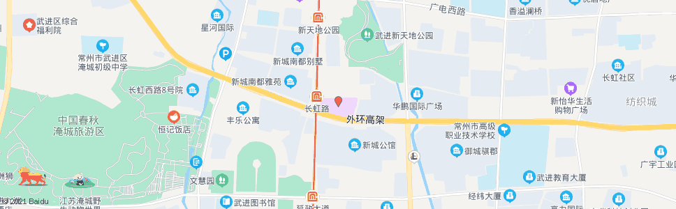 常州长虹路花园街(路劲又一城)_公交站地图_常州公交_妙搜公交查询2025