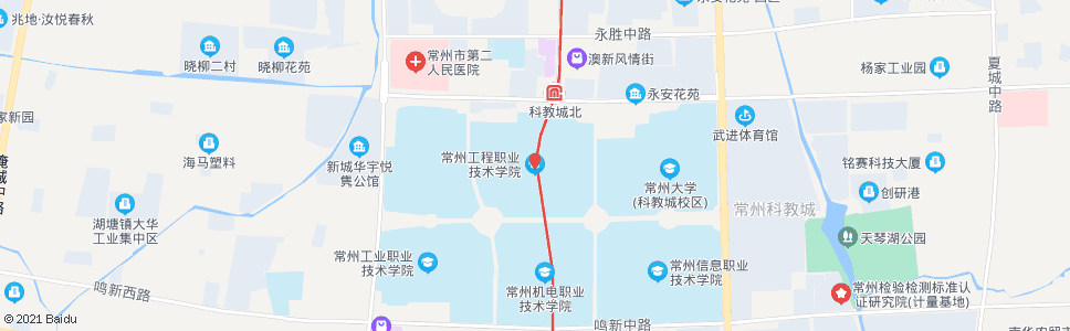 常州滆湖路花园街(工程学院)_公交站地图_常州公交_妙搜公交查询2024