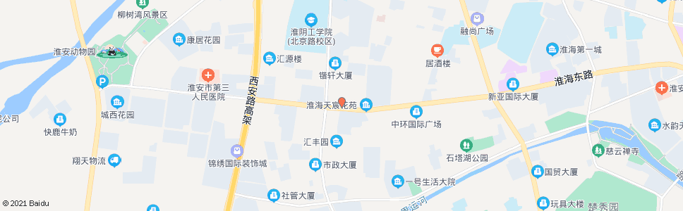 淮安西园饭店_公交站地图_淮安公交_妙搜公交查询2025