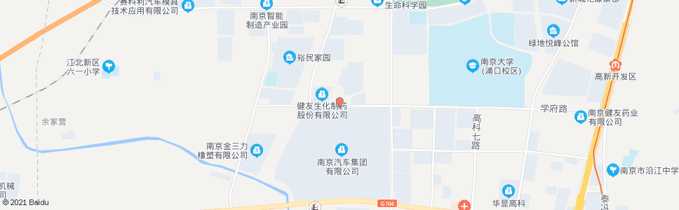 南京学府路高科十路_公交站地图_南京公交_妙搜公交查询2025