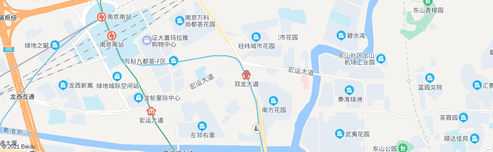 南京双龙大道站_公交站地图_南京公交_妙搜公交查询2025