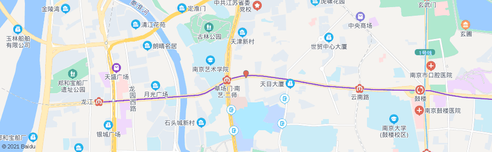 南京北京西路草场门_公交站地图_南京公交_妙搜公交查询2024