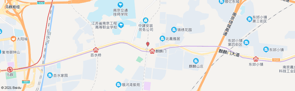 南京麒麟门新大街北_公交站地图_南京公交_妙搜公交查询2024