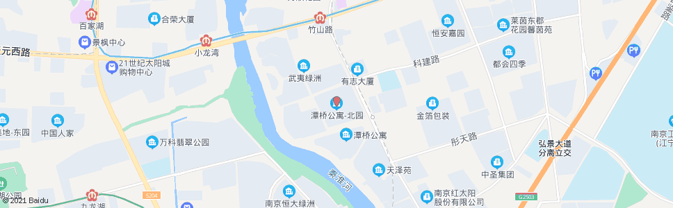 南京潭桥公寓北园_公交站地图_南京公交_妙搜公交查询2025