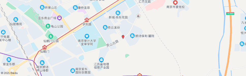 南京灵山北路汇通路_公交站地图_南京公交_妙搜公交查询2024