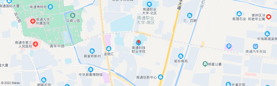 南通职大科技学院_公交站地图_南通公交_妙搜公交查询2024