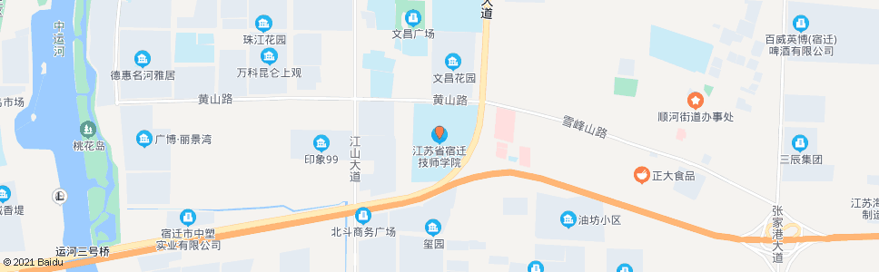 宿迁宿迁技师学院_公交站地图_宿迁公交_妙搜公交查询2024