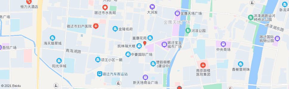 宿迁楚街_公交站地图_宿迁公交_妙搜公交查询2025