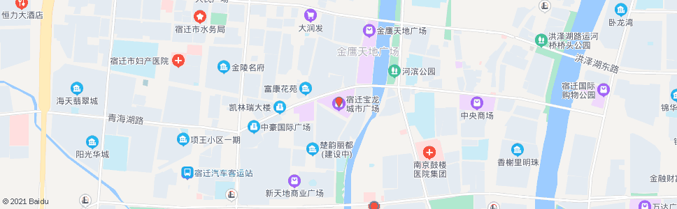 宿迁宝龙广场_公交站地图_宿迁公交_妙搜公交查询2024