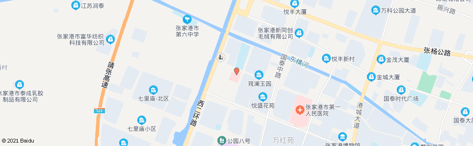 苏州张家港中心医院_公交站地图_苏州公交_妙搜公交查询2024