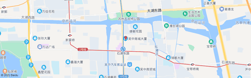 苏州盈港路城中北路(世纪联华)_公交站地图_苏州公交_妙搜公交查询2025