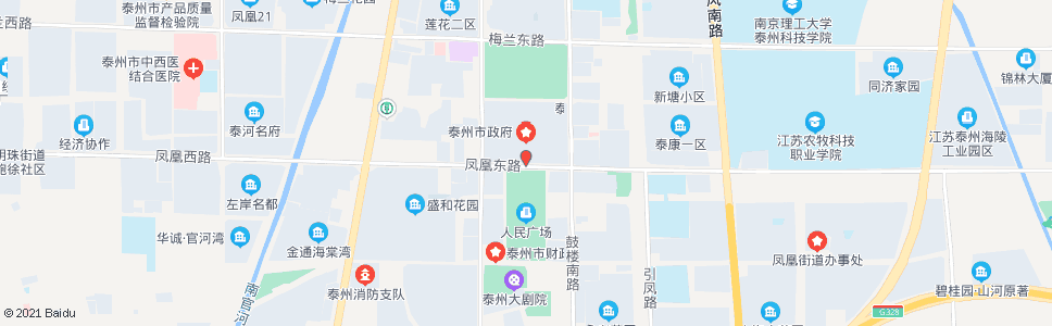 泰州市政府南门_公交站地图_泰州公交_妙搜公交查询2025