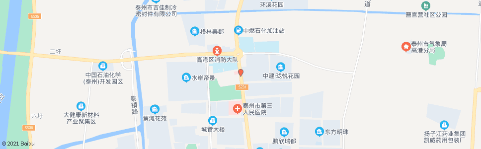 泰州高港眼科医院_公交站地图_泰州公交_妙搜公交查询2024