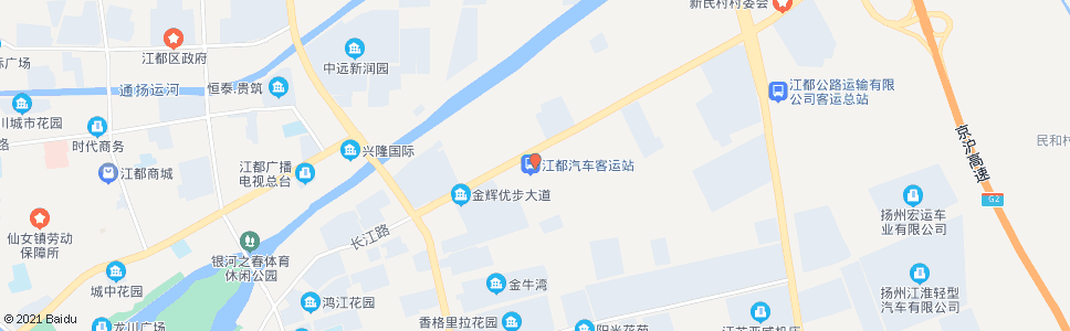 泰州江都客运东站(长江东路)_公交站地图_泰州公交_妙搜公交查询2024