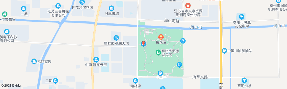 泰州天德湖公园(西门)_公交站地图_泰州公交_妙搜公交查询2024