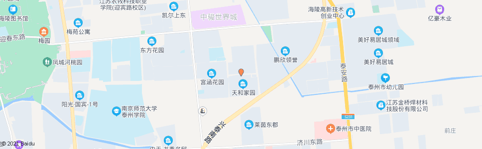 泰州天和家园_公交站地图_泰州公交_妙搜公交查询2025