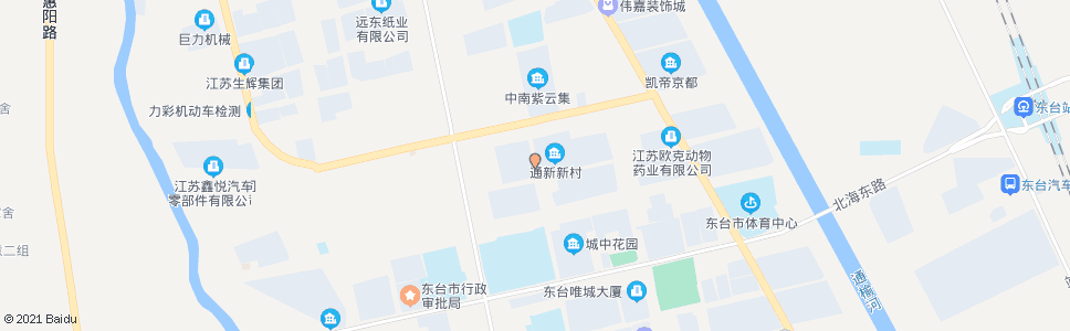 盐城通新新村_公交站地图_盐城公交_妙搜公交查询2025