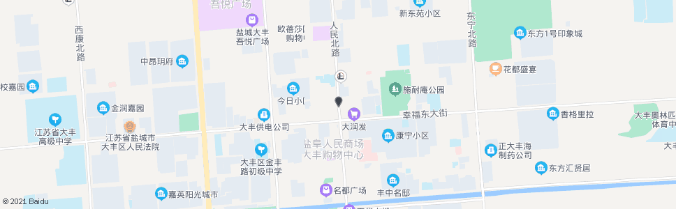 盐城人民路小学(第三小学)_公交站地图_盐城公交_妙搜公交查询2025