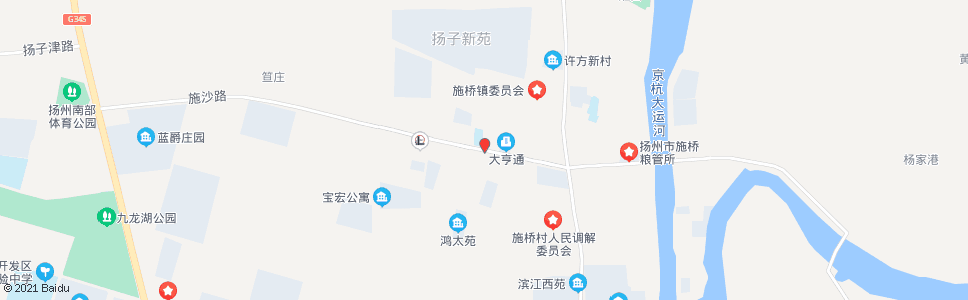 扬州施沙路_公交站地图_扬州公交_妙搜公交查询2024