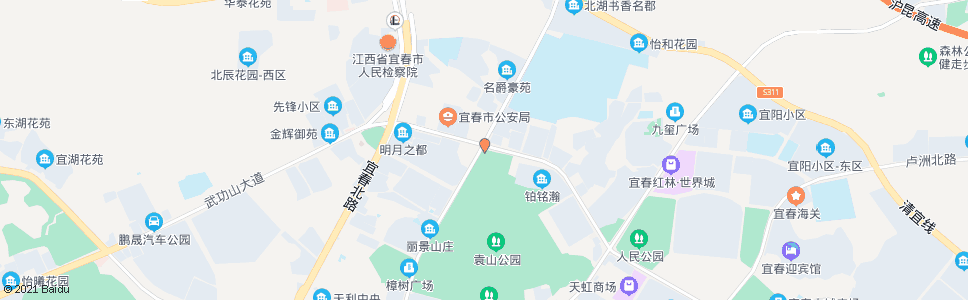 宜春袁山公园北门_公交站地图_宜春公交_妙搜公交查询2025