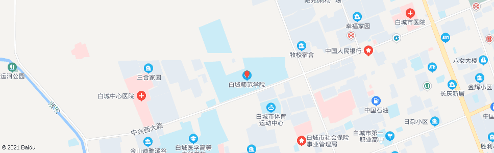 白城白城师范学院_公交站地图_白城公交_妙搜公交查询2024