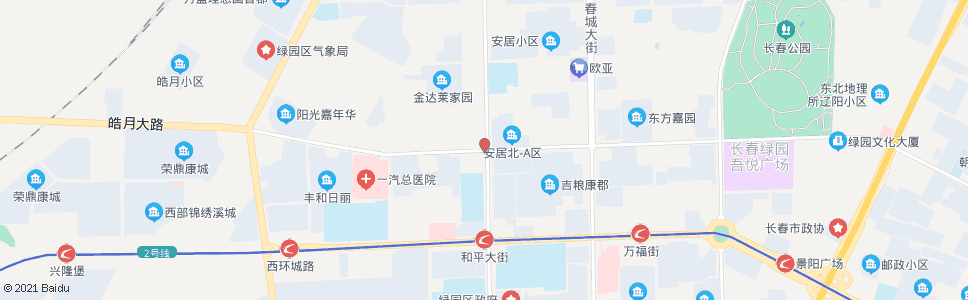 长春皓月大路(和平大街)_公交站地图_长春公交_妙搜公交查询2024