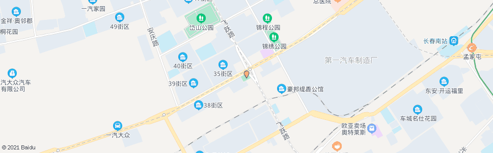 长春飞跃广场(东风南街)_公交站地图_长春公交_妙搜公交查询2025