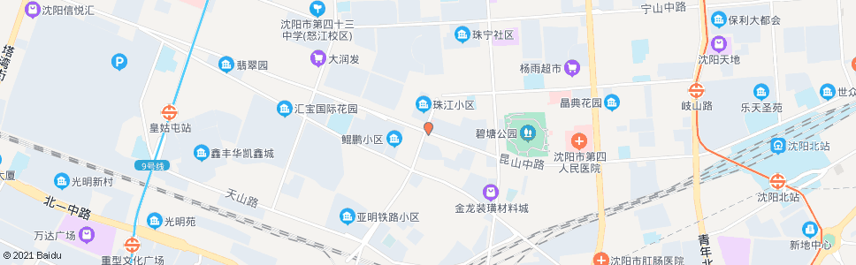 沈阳昆山路珠江街_公交站地图_沈阳公交_妙搜公交查询2024