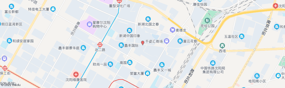 沈阳虹桥路爱工街_公交站地图_沈阳公交_妙搜公交查询2025