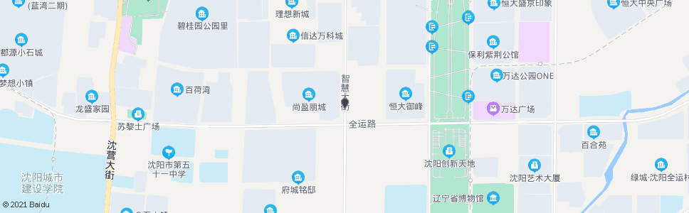 沈阳智慧大街全运路_公交站地图_沈阳公交_妙搜公交查询2024