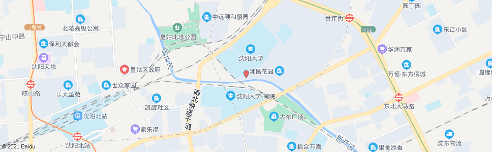 沈阳沈阳大学南门_公交站地图_沈阳公交_妙搜公交查询2024