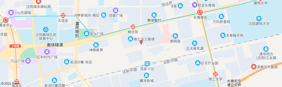 沈阳朗日街银卡东路_公交站地图_沈阳公交_妙搜公交查询2025