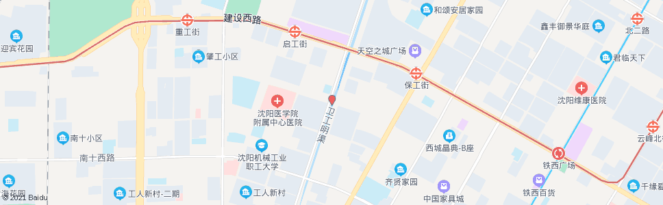 沈阳南七路卫工街_公交站地图_沈阳公交_妙搜公交查询2024