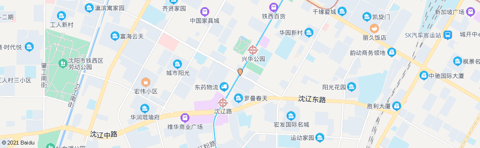 沈阳南十路兴华街_公交站地图_沈阳公交_妙搜公交查询2024