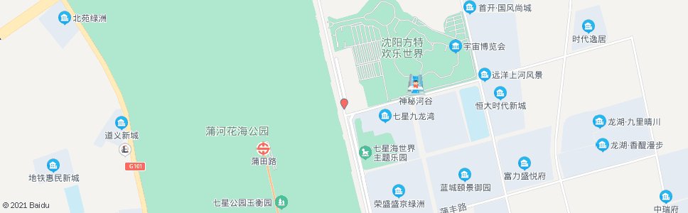 沈阳盛京大街蒲田路_公交站地图_沈阳公交_妙搜公交查询2025