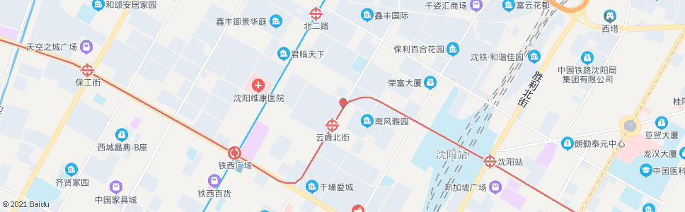 沈阳云峰街地铁站_公交站地图_沈阳公交_妙搜公交查询2024