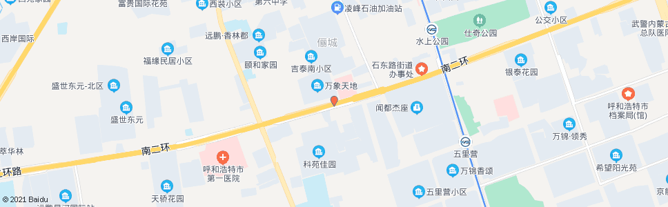 呼和浩特呼市第二医院_公交站地图_呼和浩特公交_妙搜公交查询2024