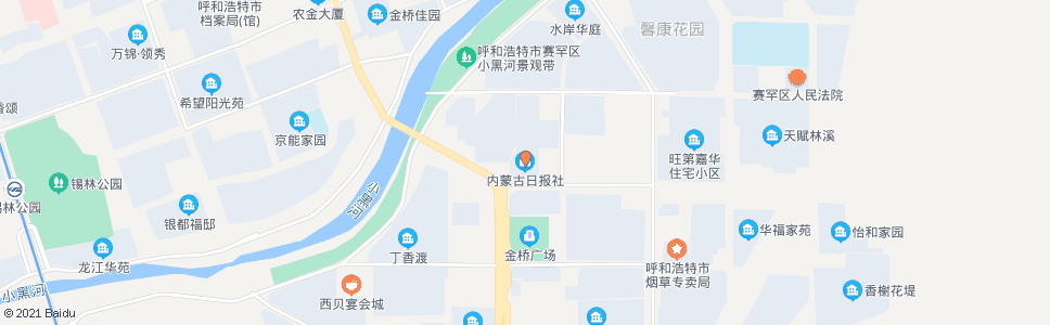 呼和浩特呼市日报社(金桥佳园)_公交站地图_呼和浩特公交_妙搜公交查询2024