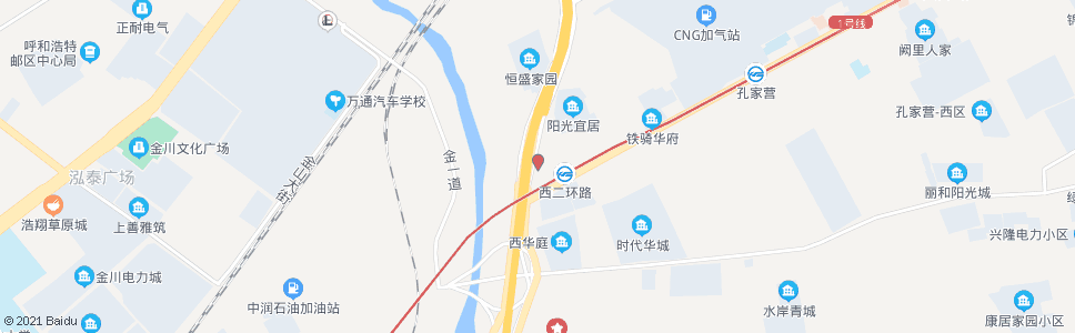 呼和浩特新华西街站_公交站地图_呼和浩特公交_妙搜公交查询2024