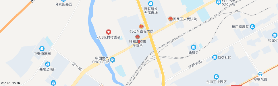 呼和浩特呼市车管所_公交站地图_呼和浩特公交_妙搜公交查询2024